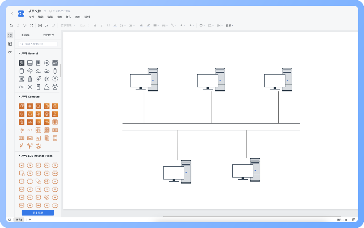 总线型拓扑图怎么画?