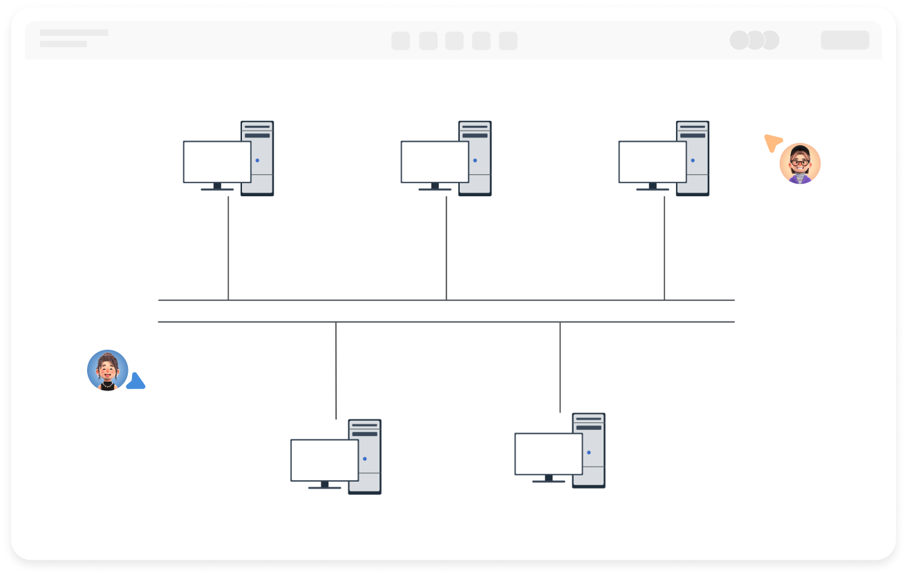 Network Topology Diagram - Bus Topology Analysis